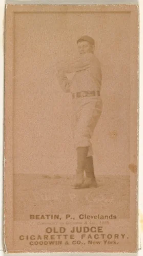 Ebenezer Ambrose "Ed" Beatin, Pitcher, Cleveland, from the Old Judge series (N172) for Old Judge Cigarettes by Goodwin & Company, photograph, 1887-1890