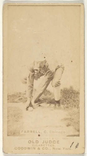 Charles Andrew "Duke" Farrell, Catcher, Chicago, from the Old Judge series (N172) for Old Judge Cigarettes by Goodwin & Company, photograph, 1888
