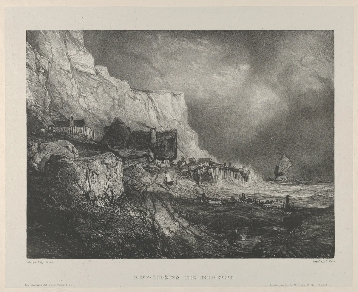 The Surroundings of Dieppe by Eugène Isabey, print, 1833