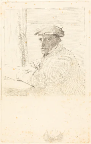 The Engraver Joseph Tourny (Le graveur Joseph Tourny) by Edgar Degas, print, 1857