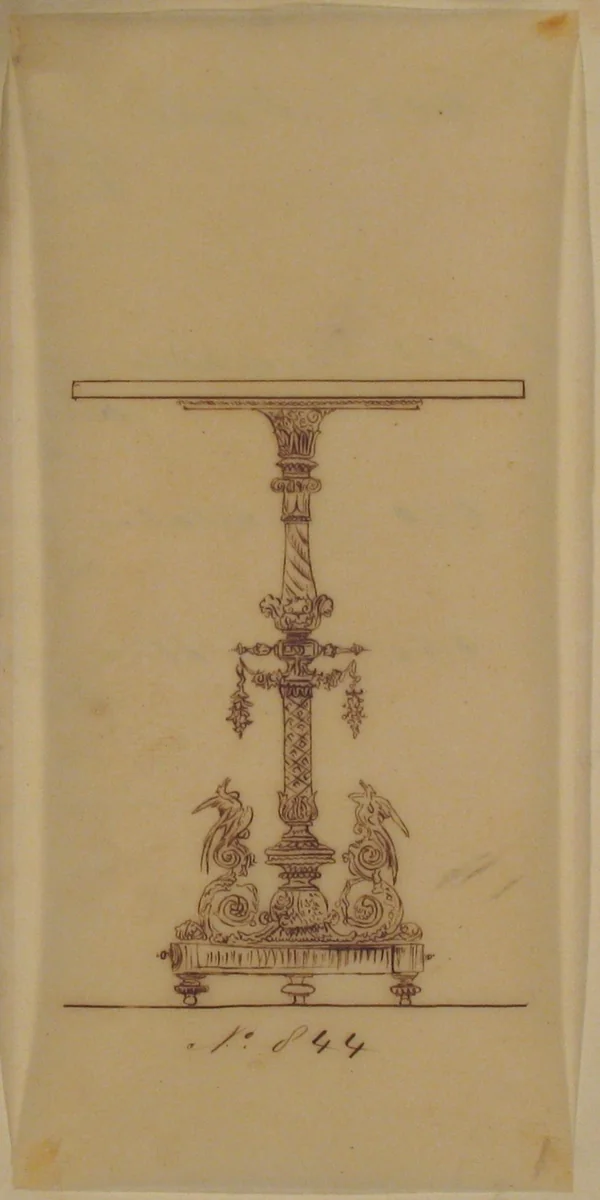 Design for a Table by anonymous, drawing, 1800-1899
