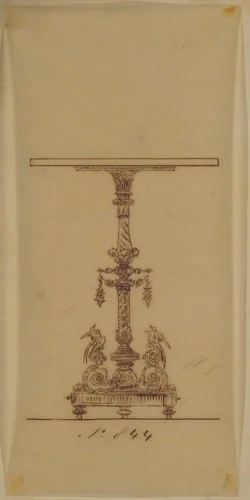 Design for a Table by anonymous, drawing, 1800-1899