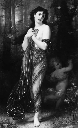 Falling Leaves, Allegory of Autumn by Hugues Merle, painting, 1872