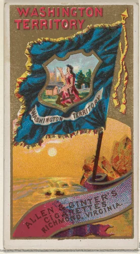 Washington Territory, from Flags of the States and Territories (N11) for Allen & Ginter Cigarettes Brands by Allen & Ginter, print, 1888