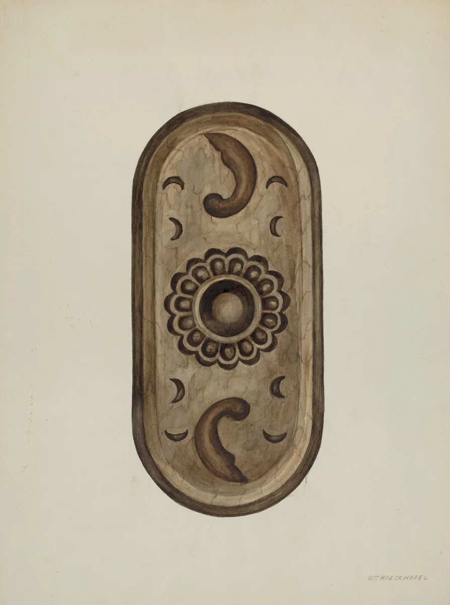 Detail, Side of Confessional by William Kieckhofel, index of american design, 1937