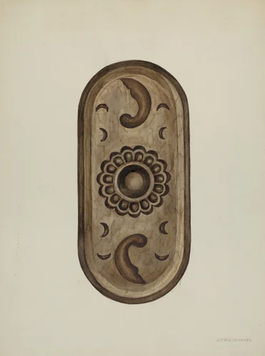 Detail, Side of Confessional by William Kieckhofel, index of american design, 1937