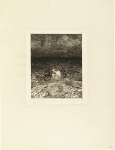Going Under Going Under (rejected plate) for the supplementary suite accompanying the portfolio A Life, Opus VIII by Max Klinger, print, 1884