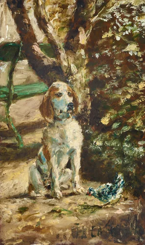 The Artist's Dog Flèche by Henri de Toulouse-Lautrec, painting, 1881