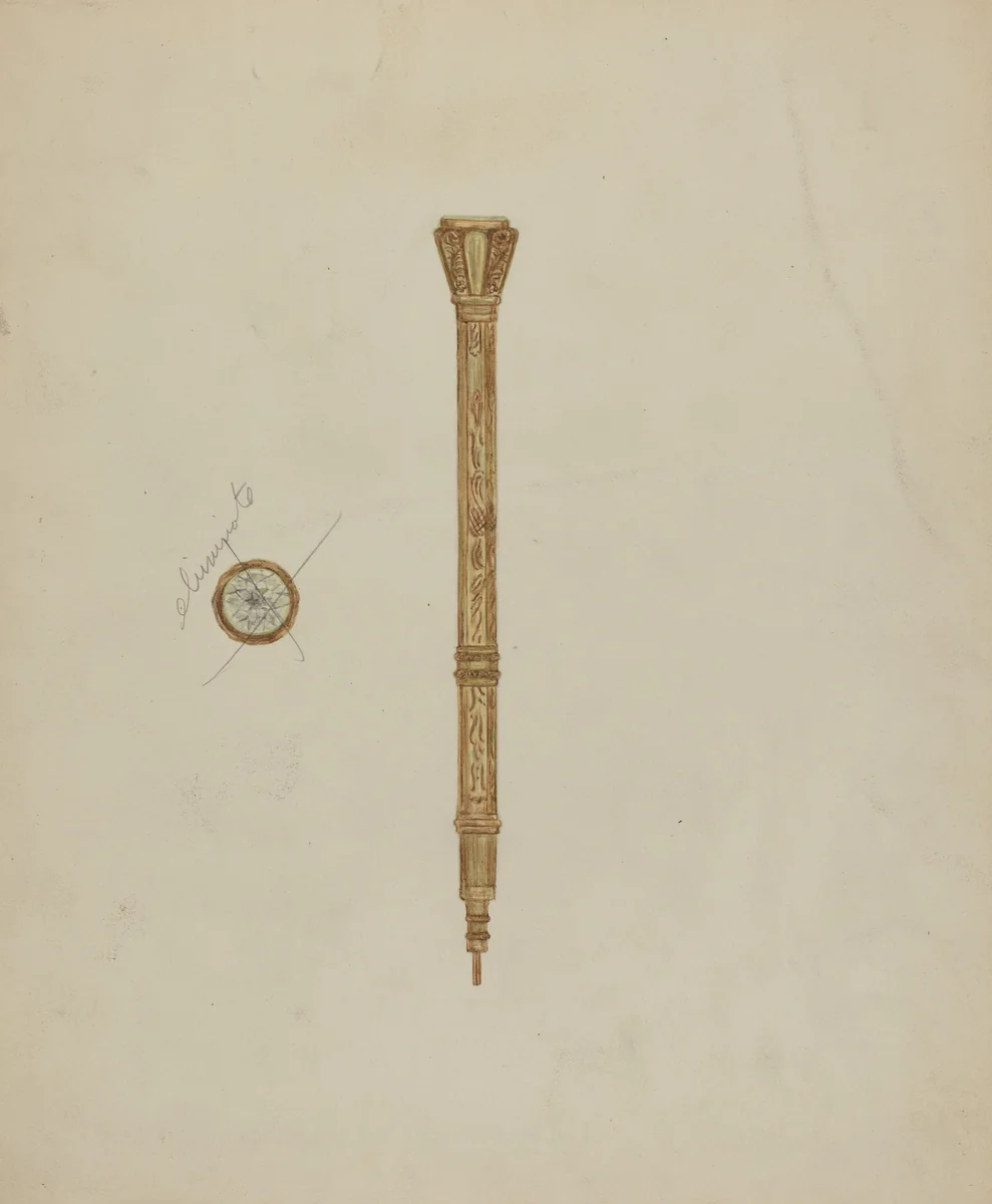 Refillable Pencil by Mary Fitzgerald, index of american design, 1941