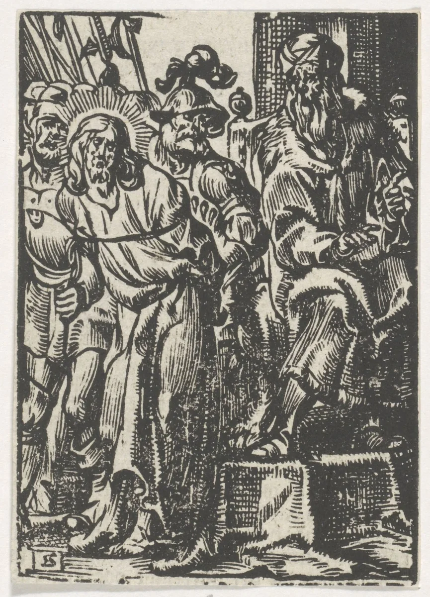 Christus voor Pilatus by Jan Christoffel Jegher, print, 1649