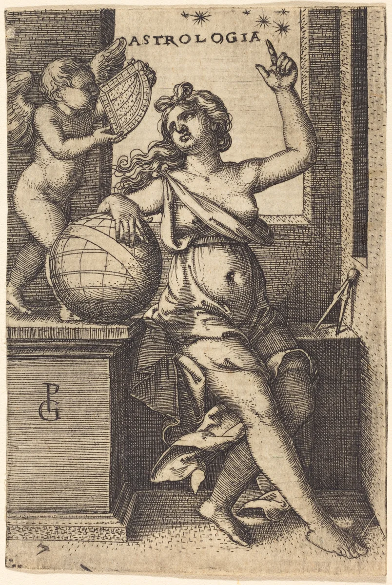 Astrology by Georg Pencz, print, 1500-1550