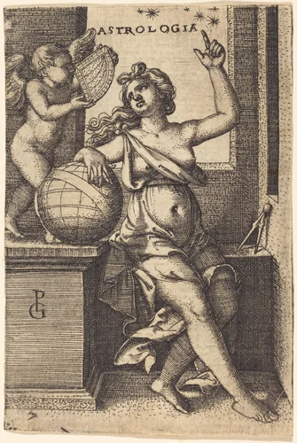 Astrology by Georg Pencz, print, 1500-1550