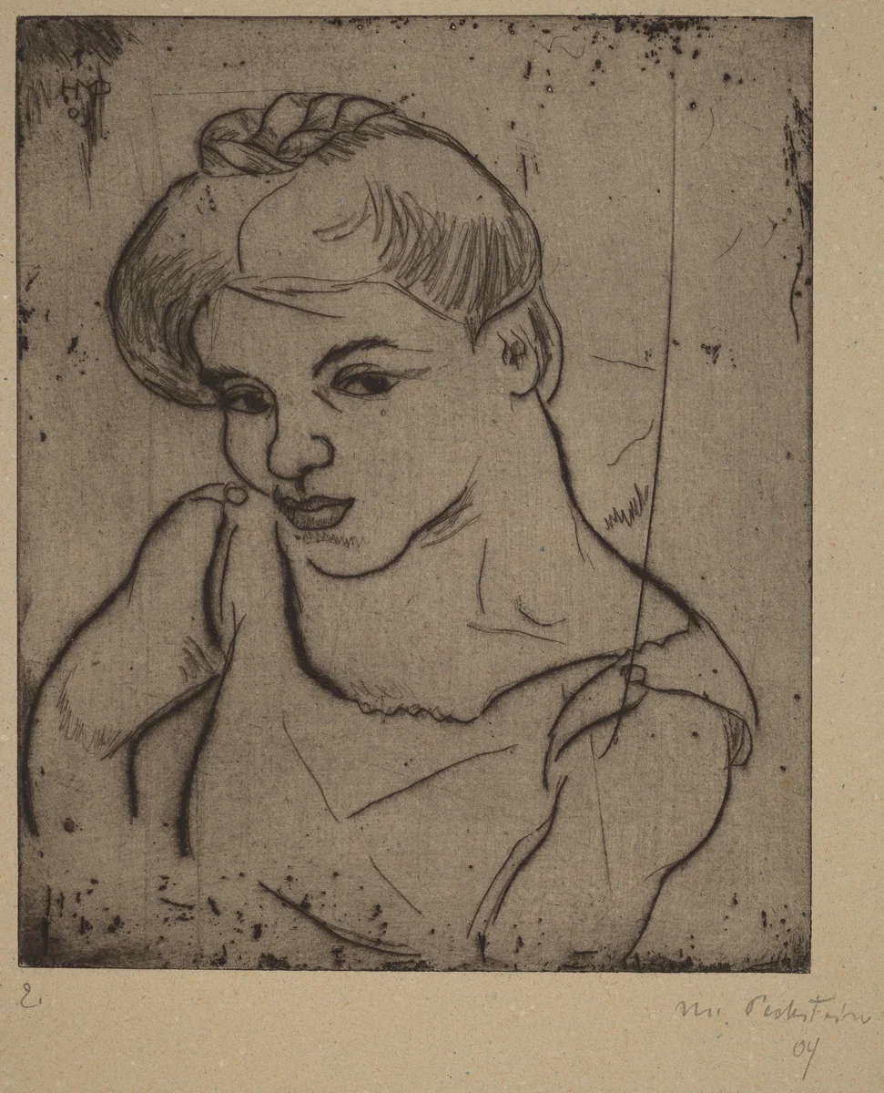 Girl by Max Pechstein, print, 1909