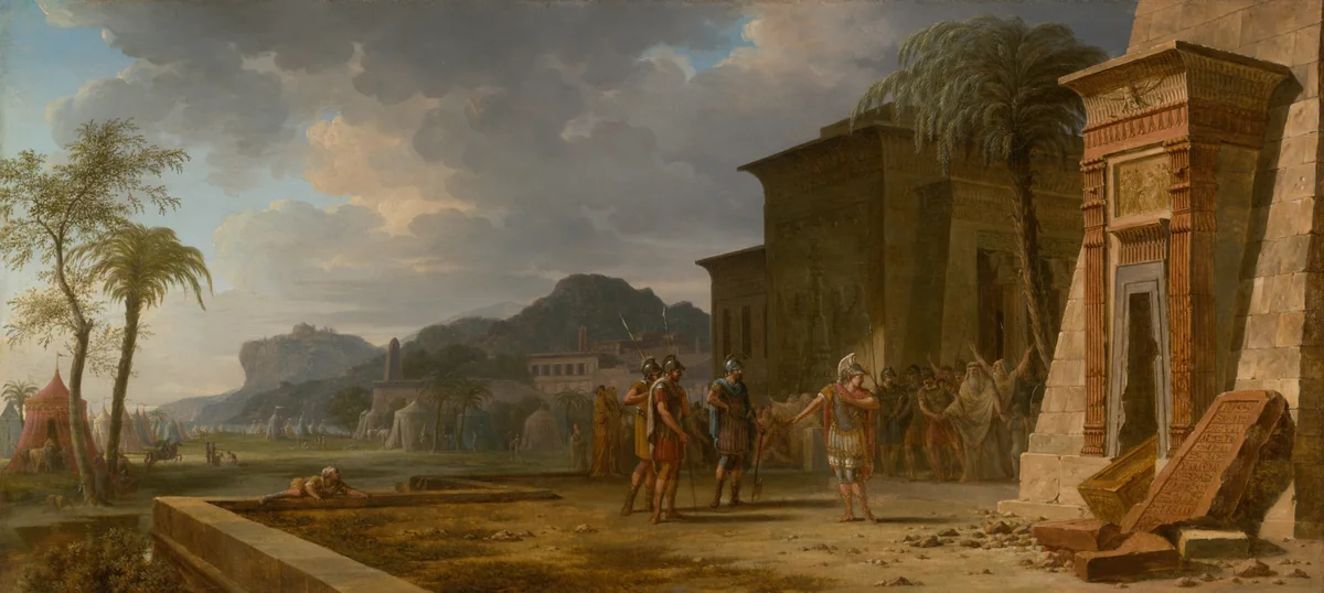 Alexander at the Tomb of Cyrus the Great by Pierre Henri de Valenciennes, painting, 1796