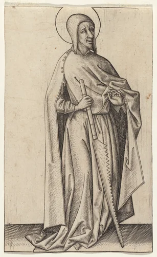 The Apostle Simon Zelotes by Master E. S., print, 1455-1465