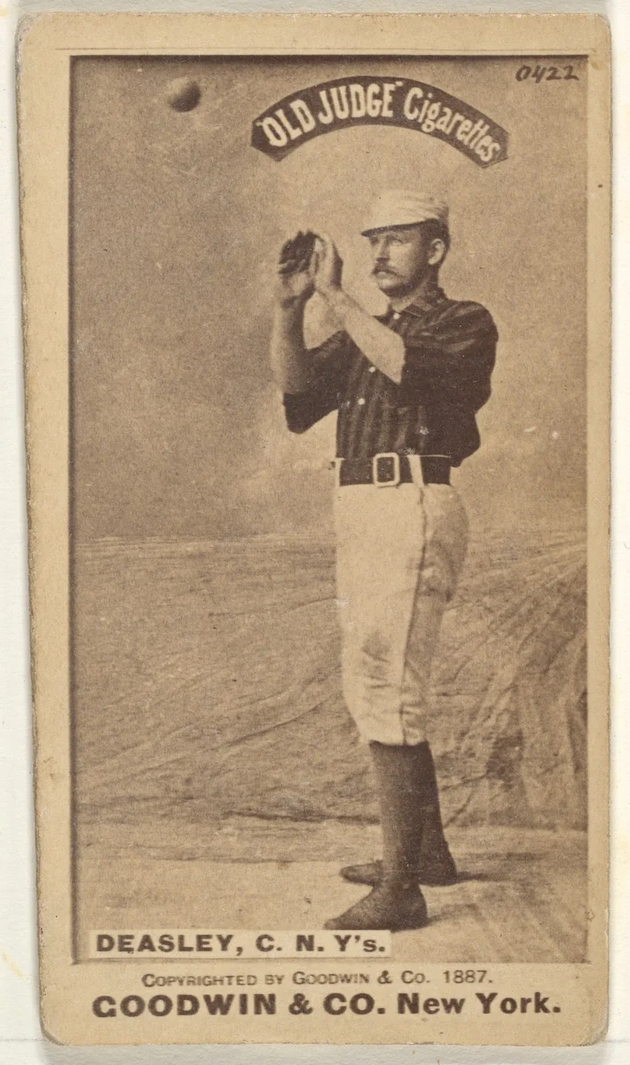 Thomas H. "Pat" Deasley, Catcher, New York, from the Old Judge series (N172) for Old Judge Cigarettes by Goodwin & Company, photograph, 1887