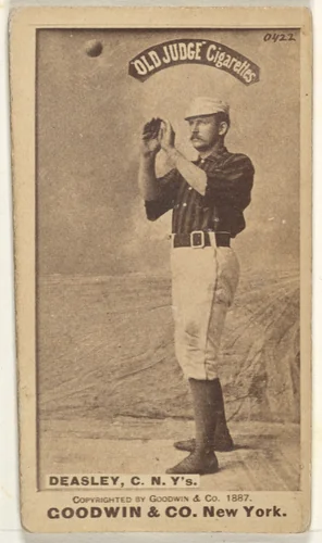 Thomas H. "Pat" Deasley, Catcher, New York, from the Old Judge series (N172) for Old Judge Cigarettes by Goodwin & Company, photograph, 1887