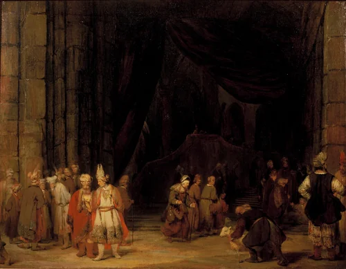 The Forecourt of a Temple by Arent de Gelder, painting, 1679