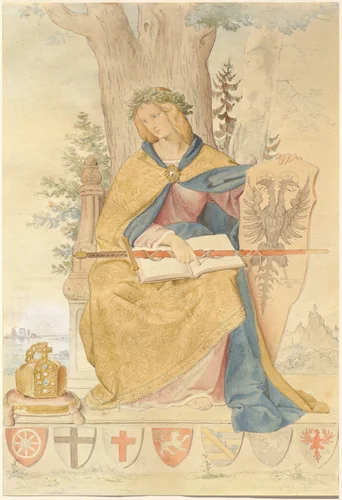 Germania by Philipp Veit, drawing, 1833-1836