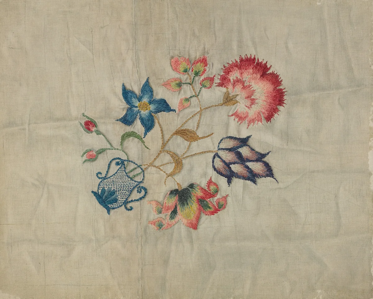 Bed Hanging (Detail) by Martha Elliot, index of american design, 1939