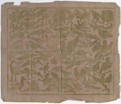 Endpaper with Birds by German 18th Century, print, 1780