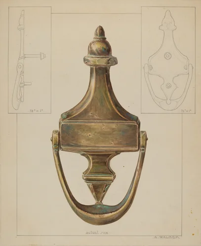 Door Knocker by Alfred Walbeck, index of american design, 1937