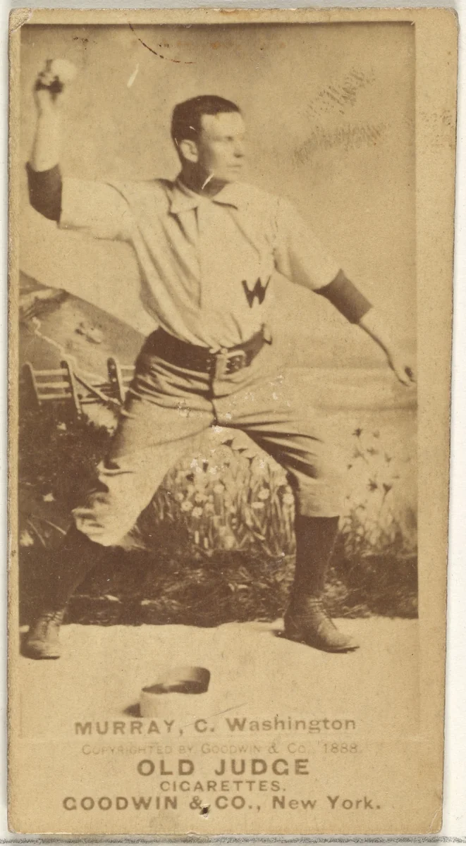 Jeremiah J. "Miah" Murray, Catcher, Washington Nationals, from the Old Judge series (N172) for Old Judge Cigarettes by Goodwin & Company, photograph, 1888