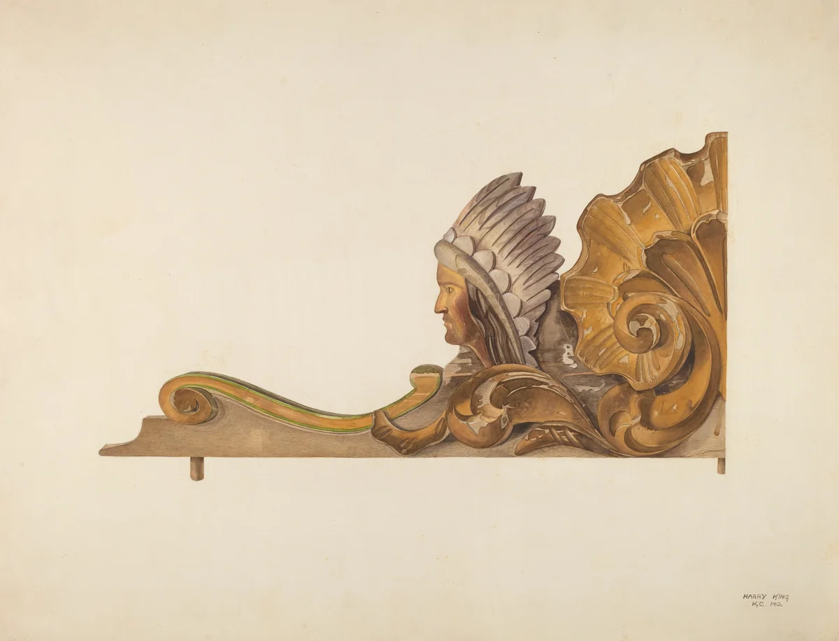 Circus Wagon Decorative Carving by Harry King, index of american design, 1935-1942