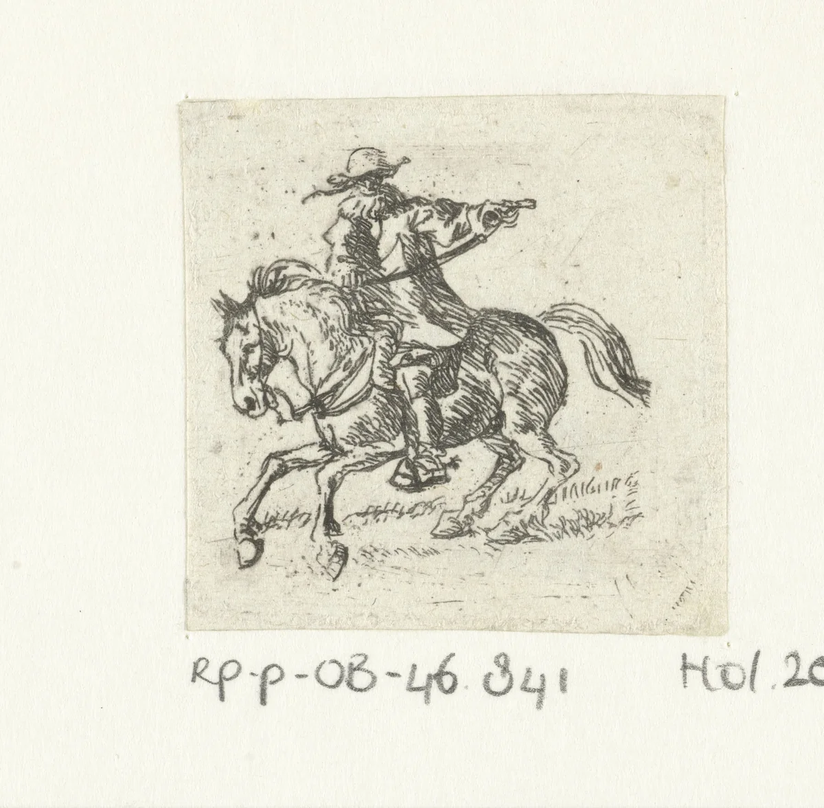 Ruiter by Pieter Bodding van Laer, print, 1609-1642