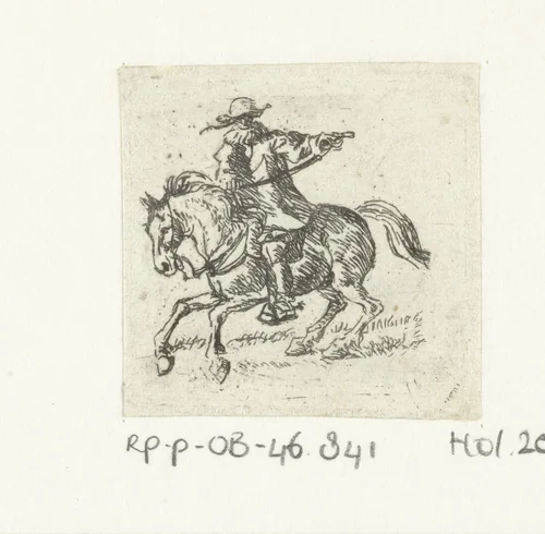 Ruiter by Pieter Bodding van Laer, print, 1609-1642