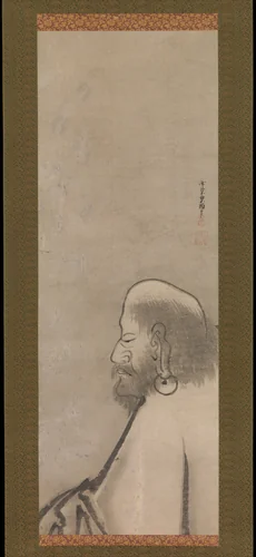Portrait of Daruma by Unkoku Tōgan, painting, 1600-1618