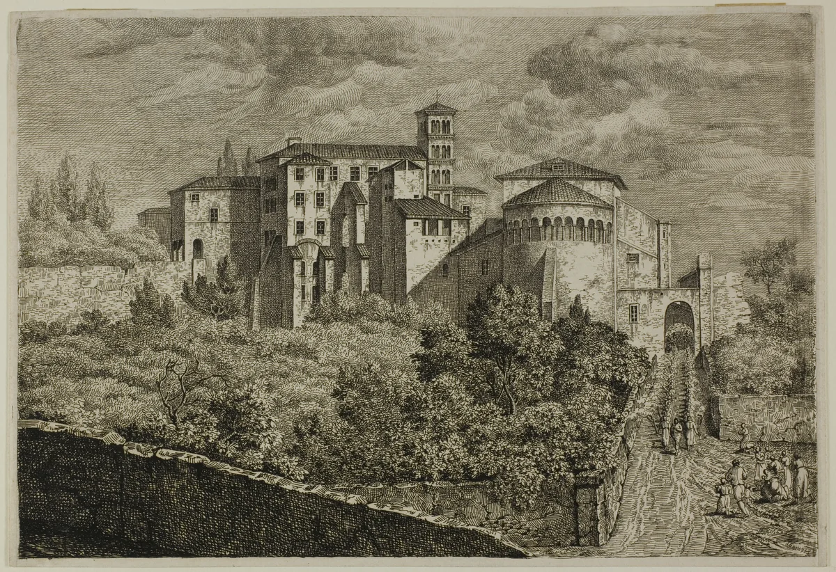 Santi Giovanni e Paolo in Rome by Clemens Zimmermann, print, 1805-1815
