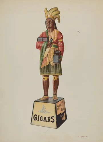 Wooden Indian by Robert W.R. Taylor, index of american design, 1940