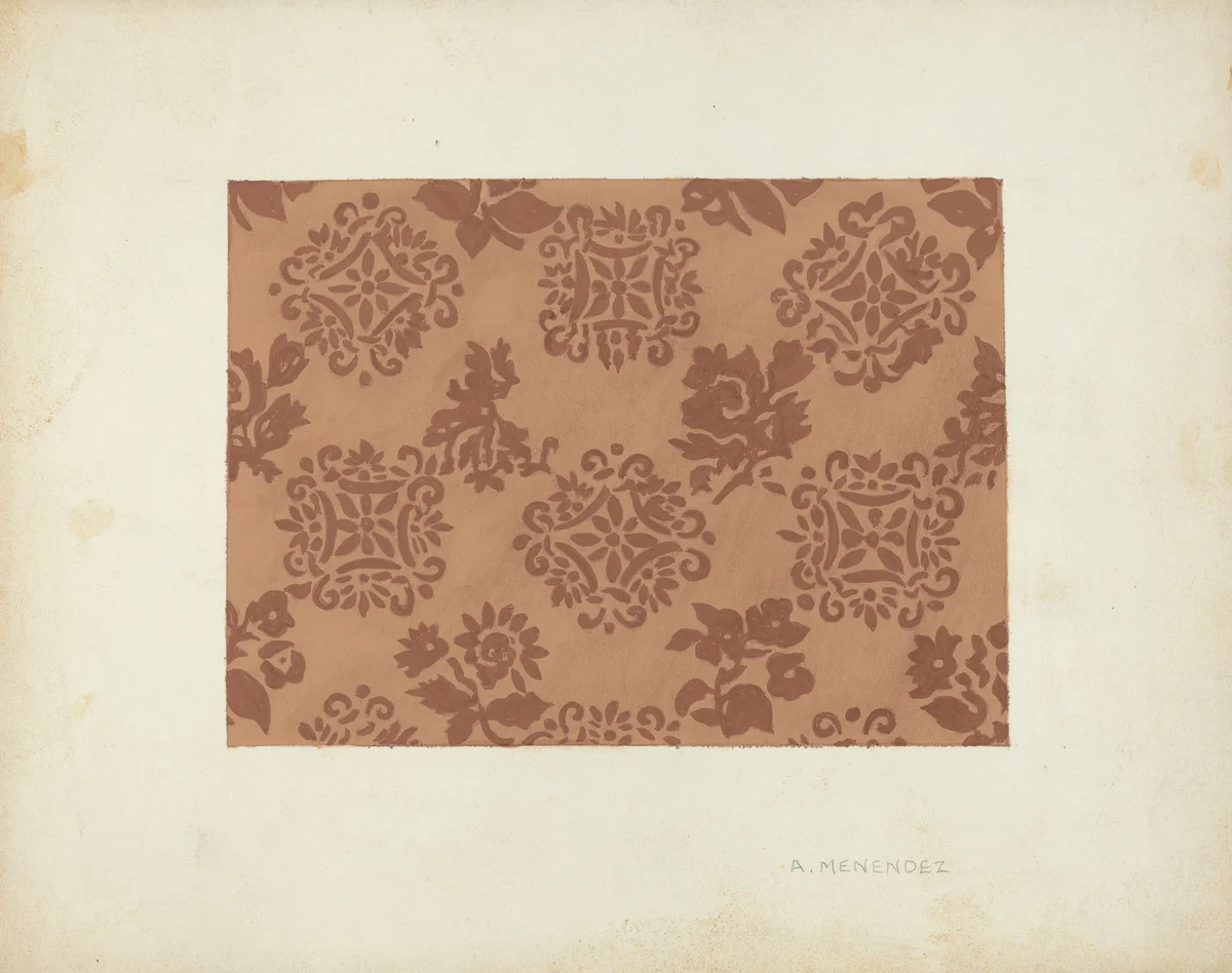 Wallpaper by A. Menendez, index of american design, 1935-1942