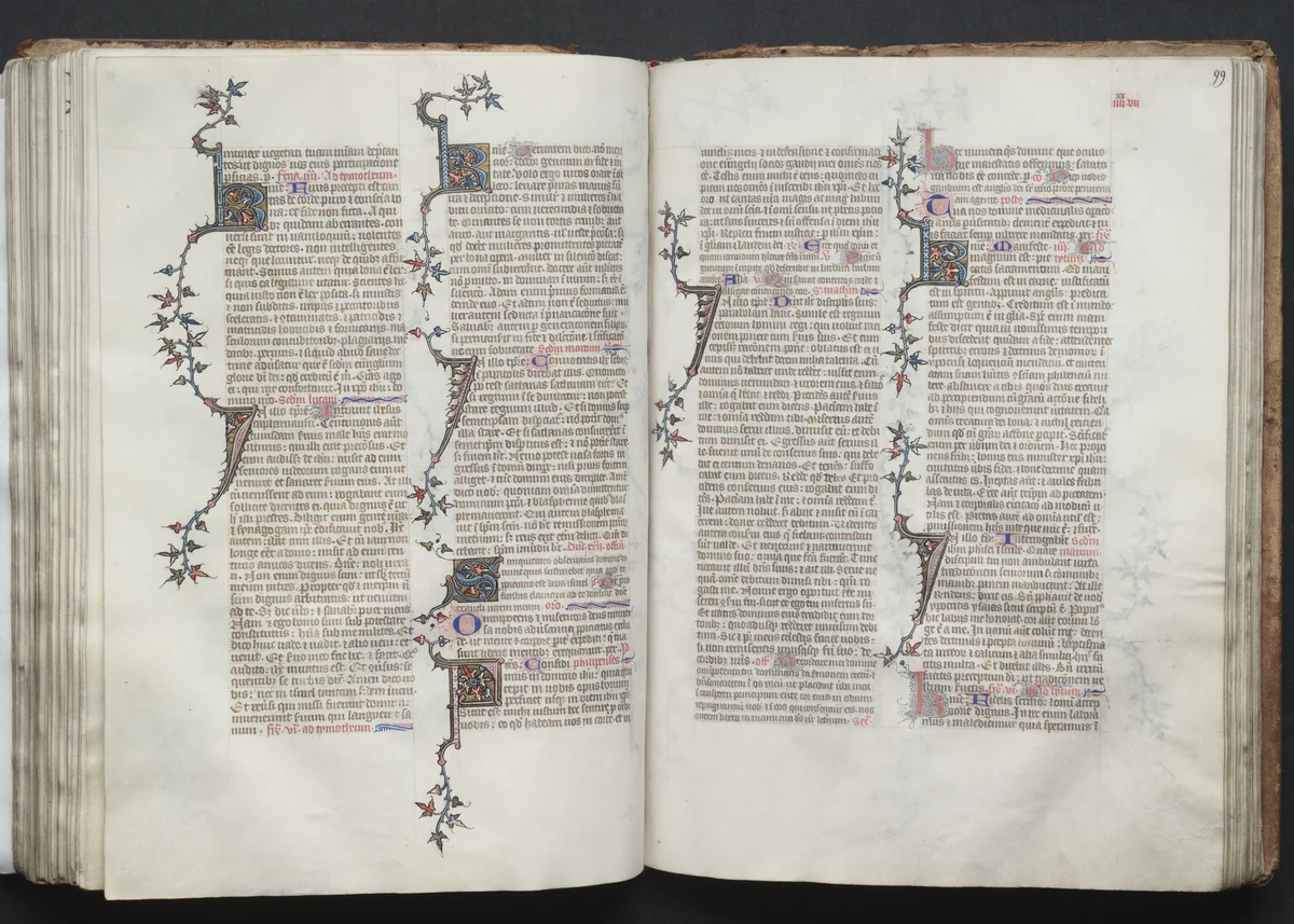 The Gotha Missal: Fol. 99r, Text by Master of the Boqueteaux, book, 1370-1380