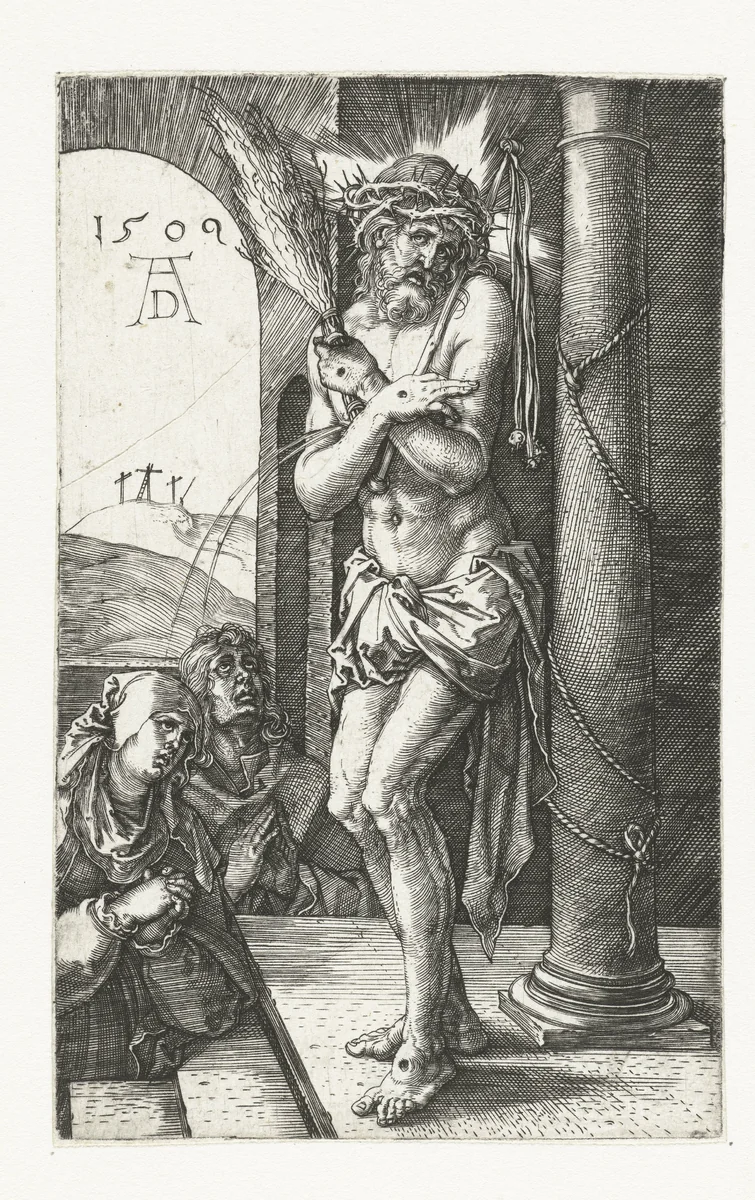 Christus als Man van Smarten bij de zuil by Unknown, print, 1509
