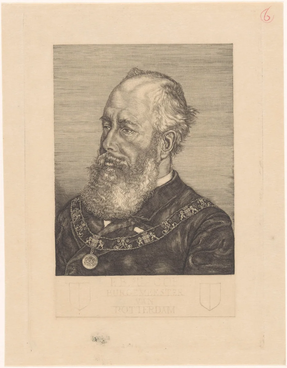 Portret van Frederik Bernard s'Jacob by Pieter Dupont, print, 1906
