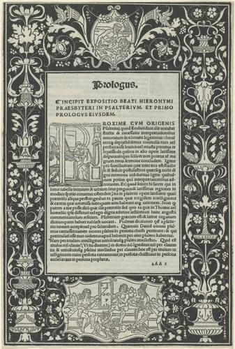 A White Line Border with Two Cartouches: "A Satyr Sacrificing a Ram," and "The Choice of Hercules" by Benedetto Bordon, print, 1497-1498