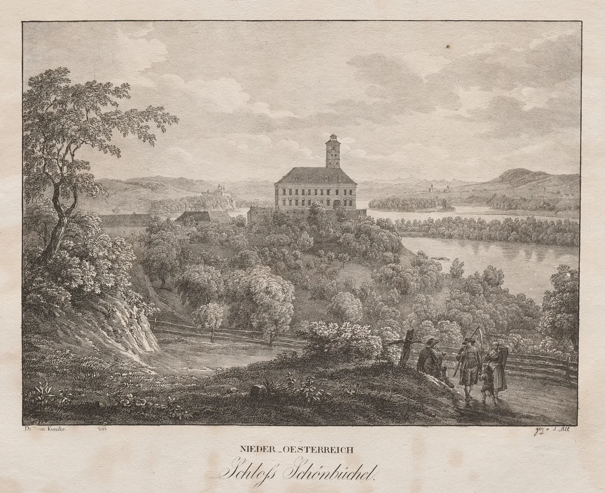 Nieder-oesterreich, Schloss Schöbüchel by Jakob Alt, print