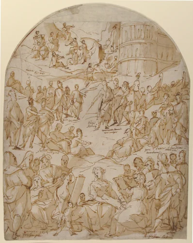 An Allegory of Learning by Parrasio Micheli, drawing, 1560-1570