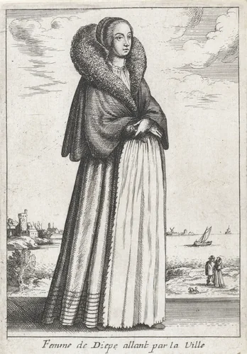 Femme de Diepe allant par la Ville by anonymous, print, 1662