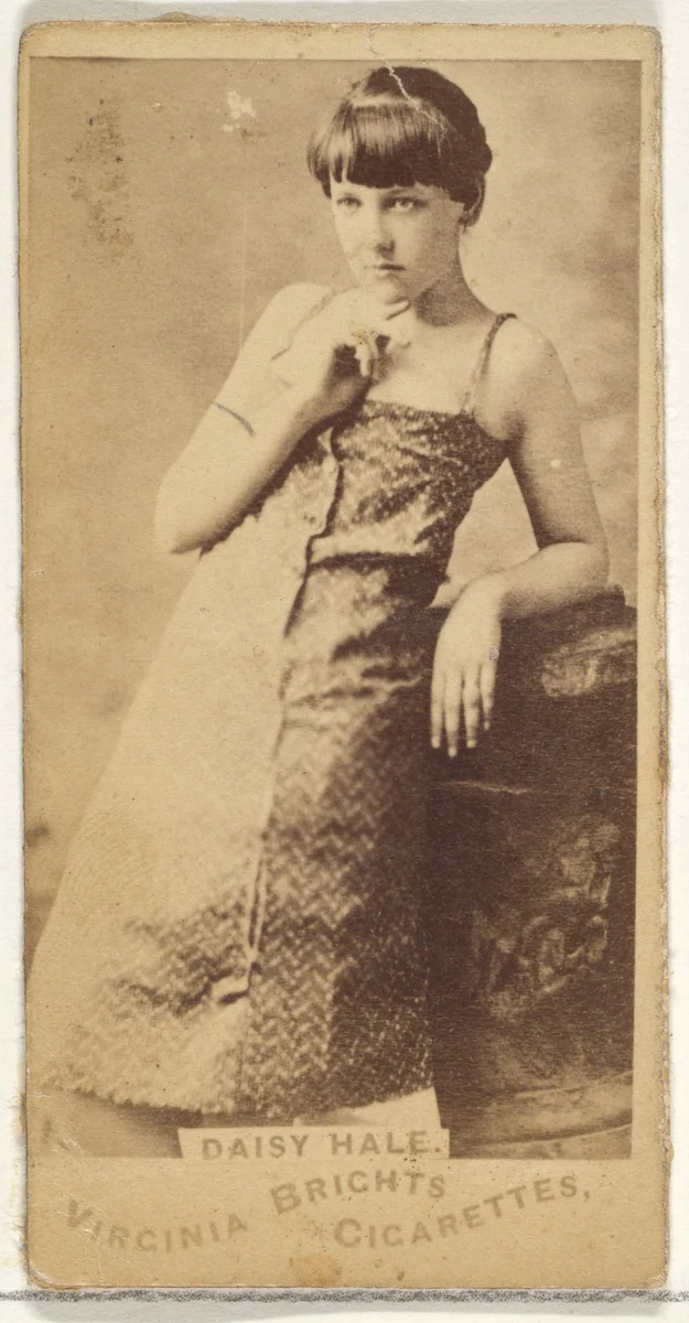 Daisy Hale, from the Actors and Actresses series (N45, Type 1) for Virginia Brights Cigarettes by Allen & Ginter, photograph, 1885-1891