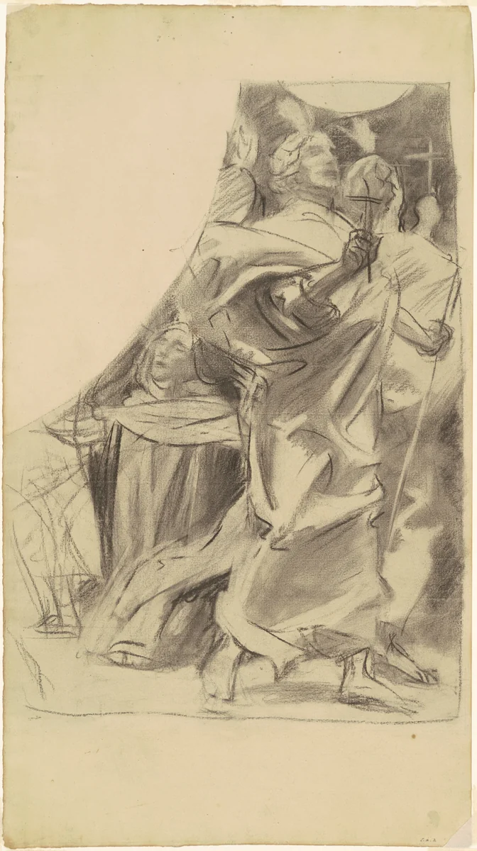 Study for "Triumph of Religion" by John Singer Sargent, drawing, 1903-1916