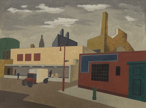 Near Avenue A by Niles Spencer, painting, 1933