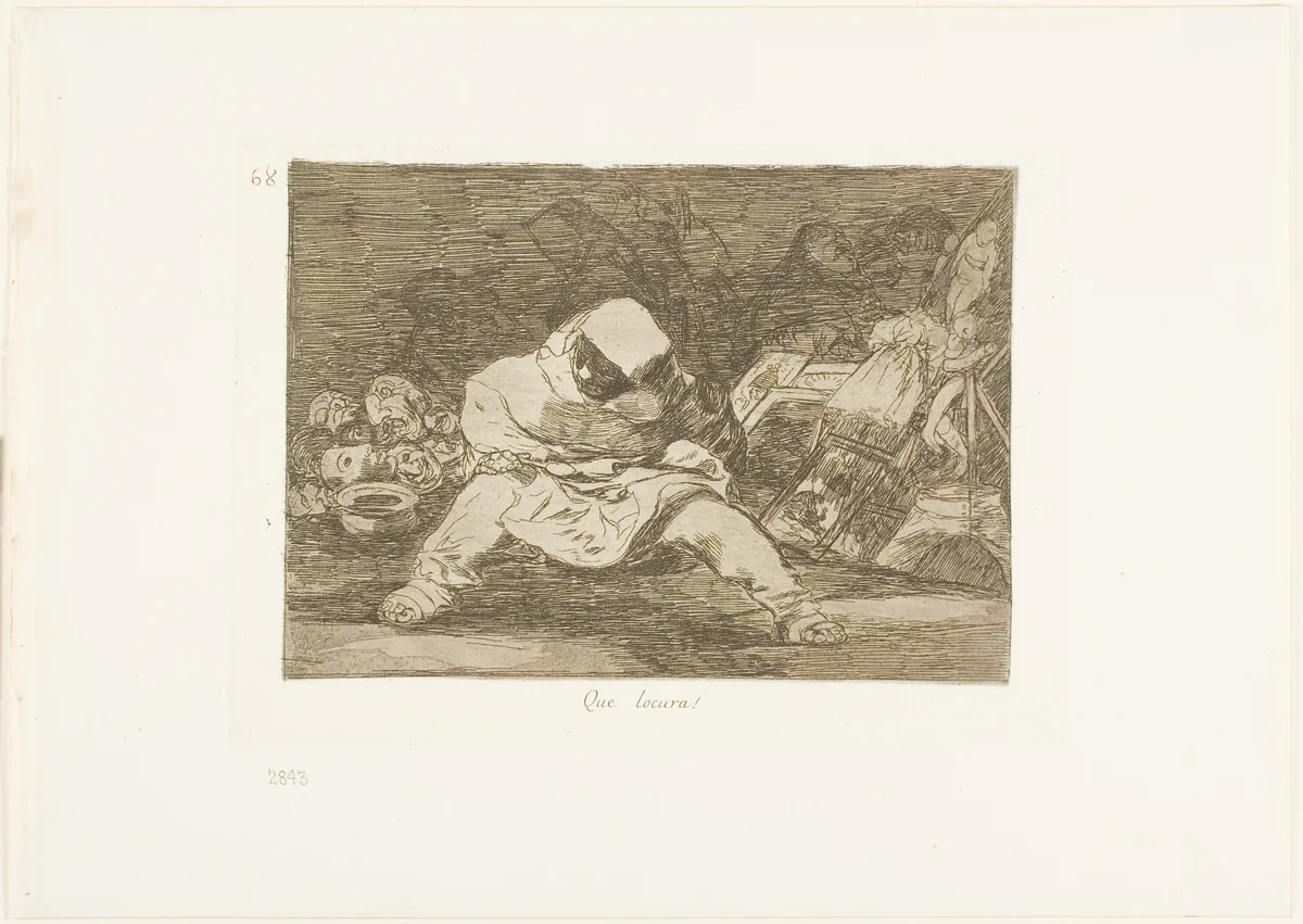 What madness!, plate 68 from The Disasters of War by Francisco José de Goya, print, 1815-1820