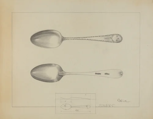 Silver Spoon by Charlotte Winter, index of american design, 1936