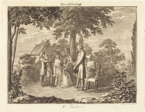 Family Grown by Daniel Nikolaus Chodowiecki, print, 1793