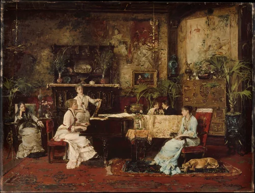 The Music Room by Mihály Munkácsy, painting, 1878