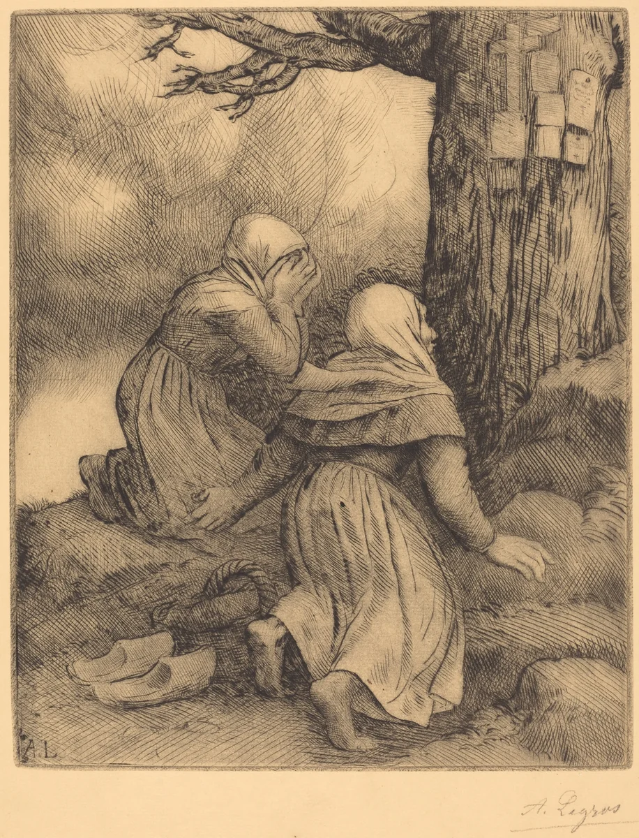The Tree of Salvation (L'arbe de salut) by Alphonse Legros, print, 1837-1911