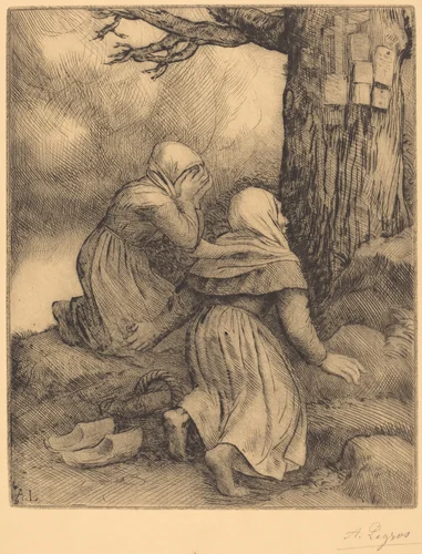 The Tree of Salvation (L'arbe de salut) by Alphonse Legros, print, 1837-1911